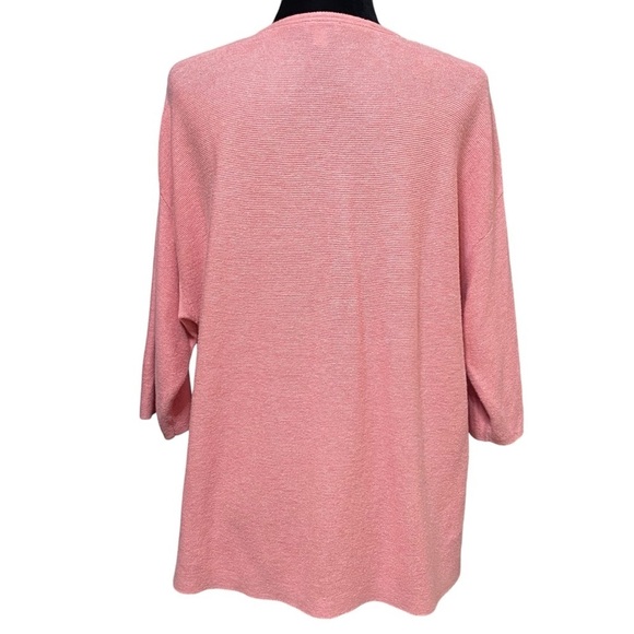 Pure Jill Pink Wool Silk Blend Pullover Boxy Fit V-Neck Soft Lightweight Small - Picture 4 of 8